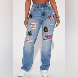 California High Rise Straight Leg Jeans - Medium